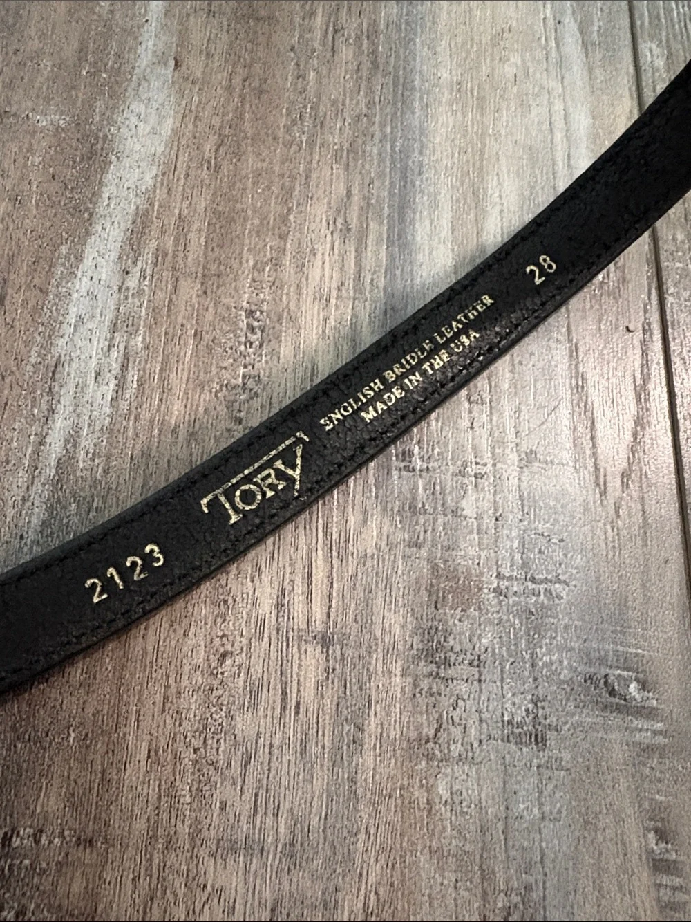 Tory leather belt made in USA size 28